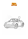 Coloring page Porsche convertible