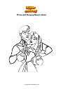 Coloring page Prince and Sleeping Beauty dance