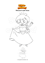 Coloring page Princess in pink dress