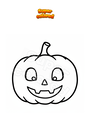 Coloring page Pumpkin mask