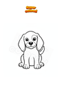 Coloring page Puppy hound