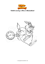 Coloring page Rabbit running in Alice in Wonderland