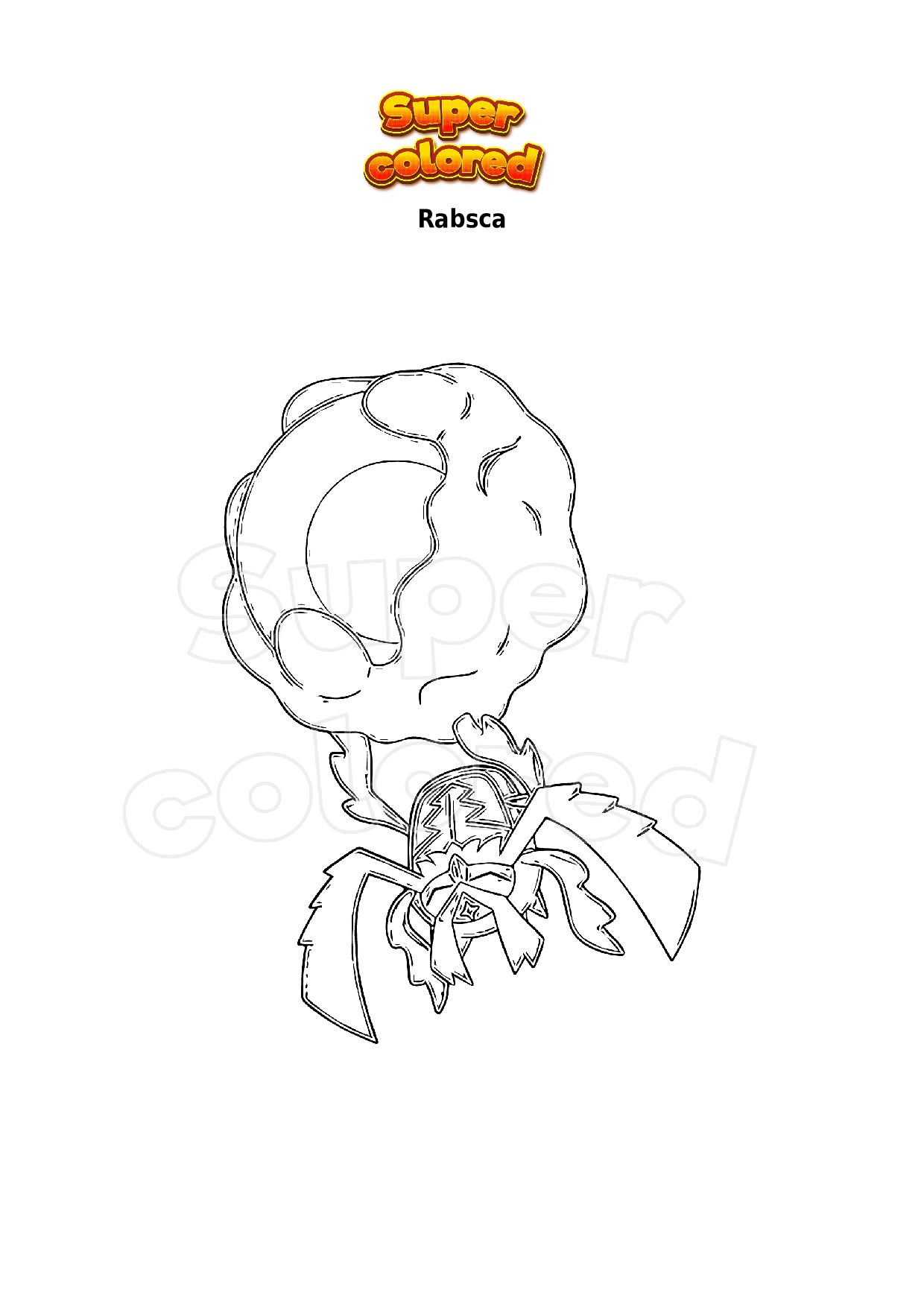 Rabsca Coloring Page Online Pokemon Ready For Download