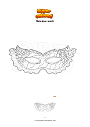Coloring page Rainbow mask