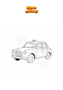 Coloring page Realistic taxi