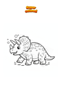 Coloring page Realistic Triceratops