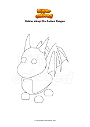 Coloring page Roblox Adopt Me Golden Dragon