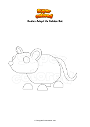 Coloring page Roblox Adopt Me Golden Rat