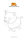 Coloring page Roblox Adopt Me Pink Cat