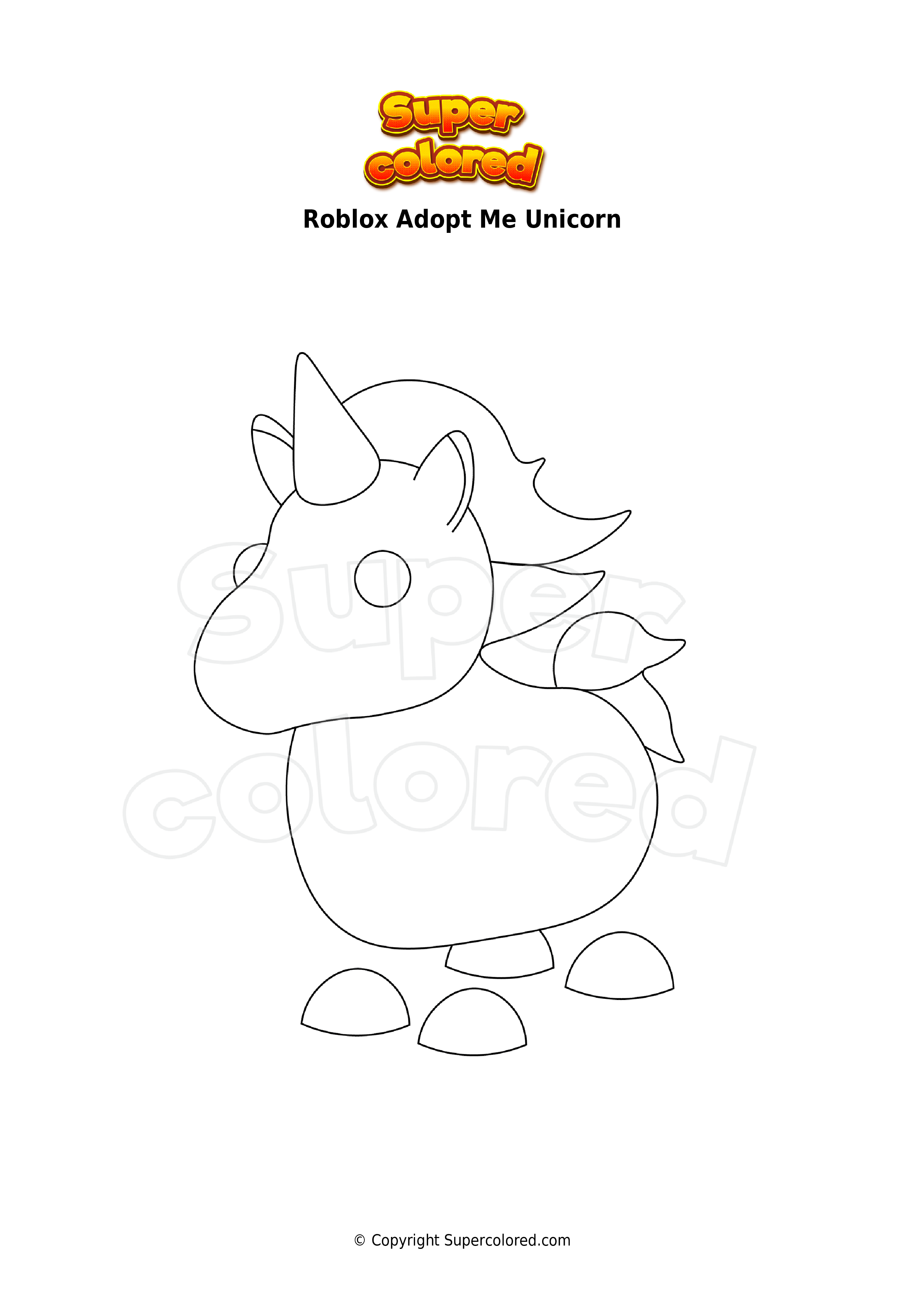 62 Adopt Me Coloring Pages Unicorn Best