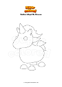 Coloring page Roblox Adopt Me Unicorn