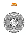 Coloring page Sagittarius Zodiac Mandala Zentangle