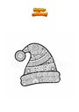 Coloring page Santa Claus Hat Mandala