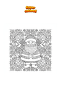 Coloring page Santa Claus mandala