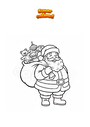 Coloring page Santa Claus with sack