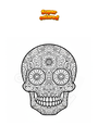 Coloring page Skull Mandala Zentangle