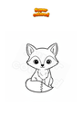 Coloring page Small fox