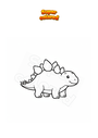 Coloring page Small Kentrosaurus