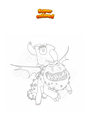 Coloring page Snotlout on Muscle Guy in How to Train Your Dragon