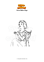 Coloring page Snow White sings