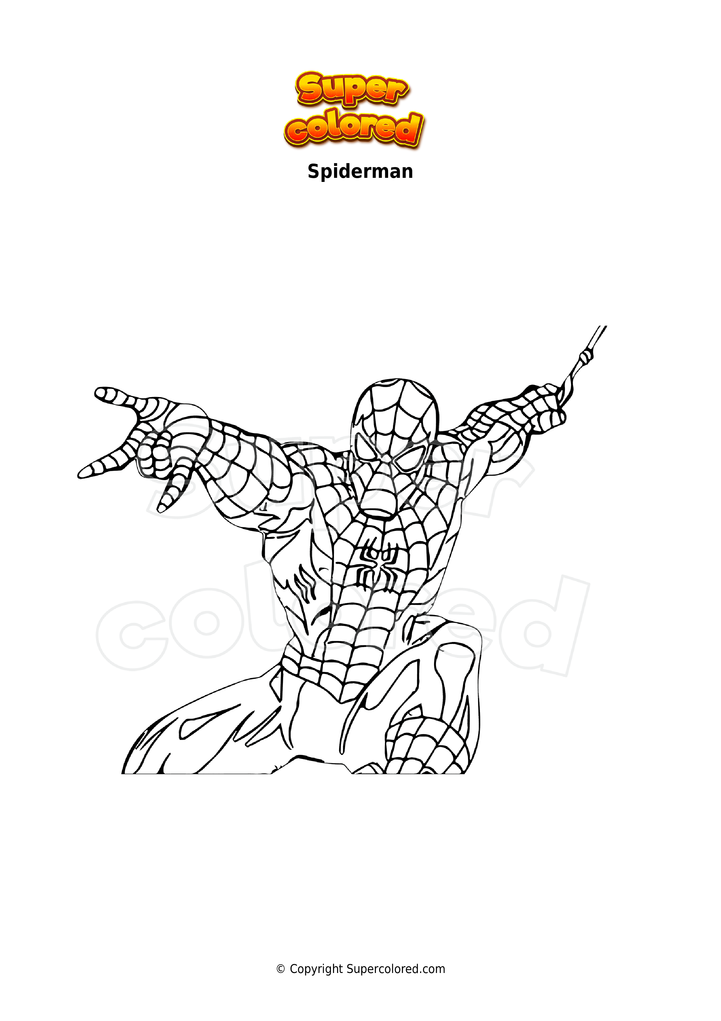 Coloring Pages - Spiderman - Supercolored
