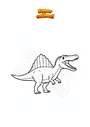 Coloring page Spinosaurus with open mouth