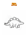 Coloring page Stegosaurus