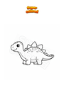 Coloring page Stegosaurus