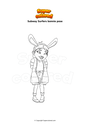 Coloring page Subway Surfers bonnie pose