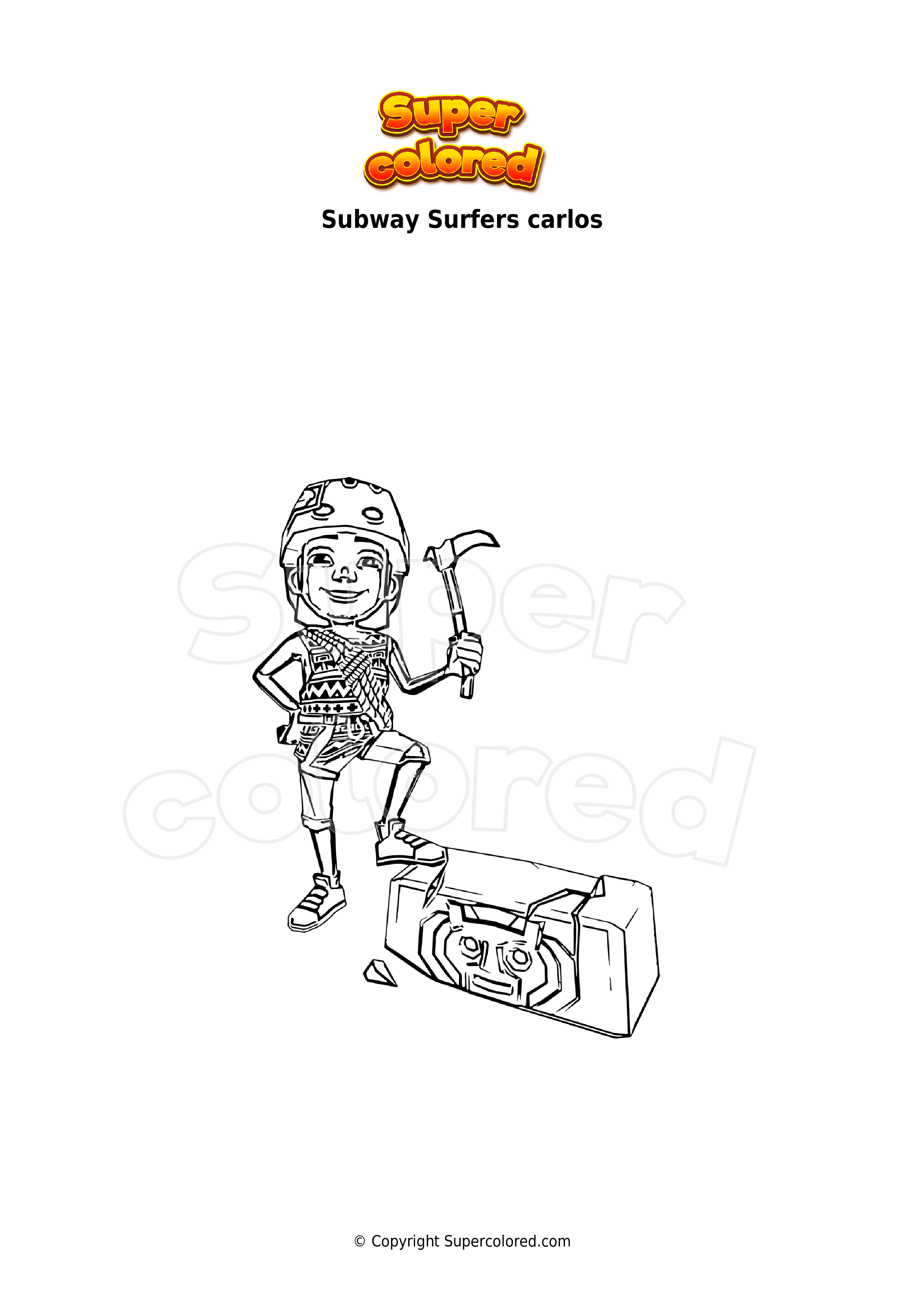 Coloring page Subway Surfers zuri city 