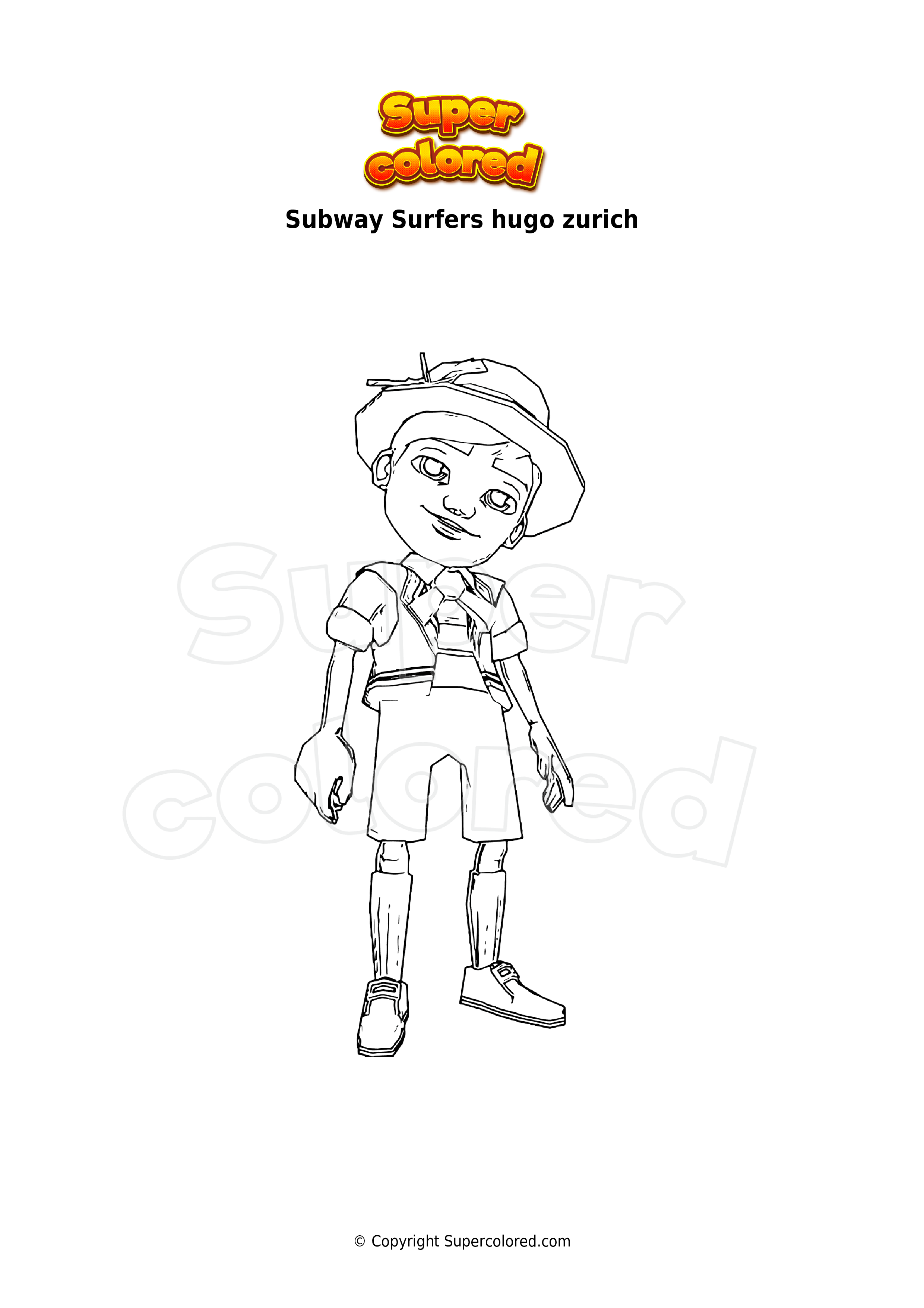 Coloring page Subway Surfers zuri city 