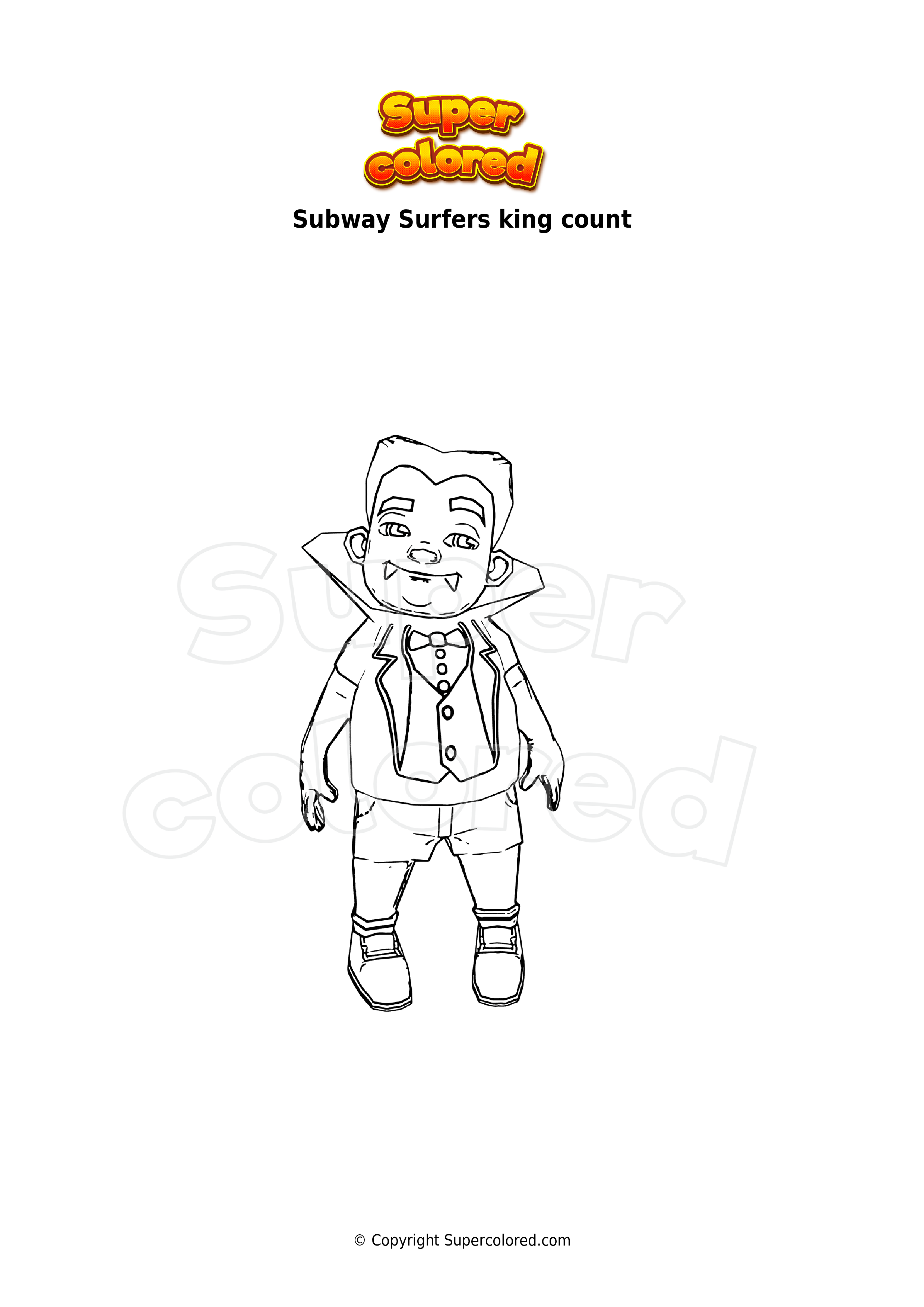 Coloring page Subway Surfers hugo zurich 