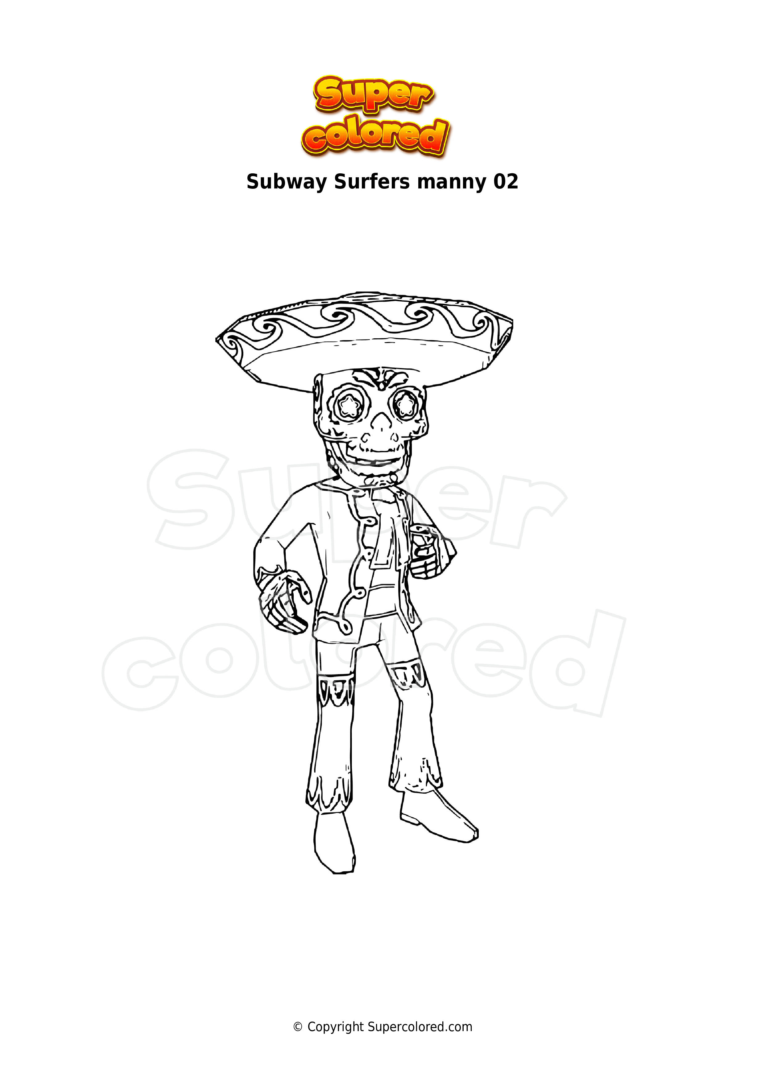 Coloring page Subway Surfers manny 02 - Supercolored.com