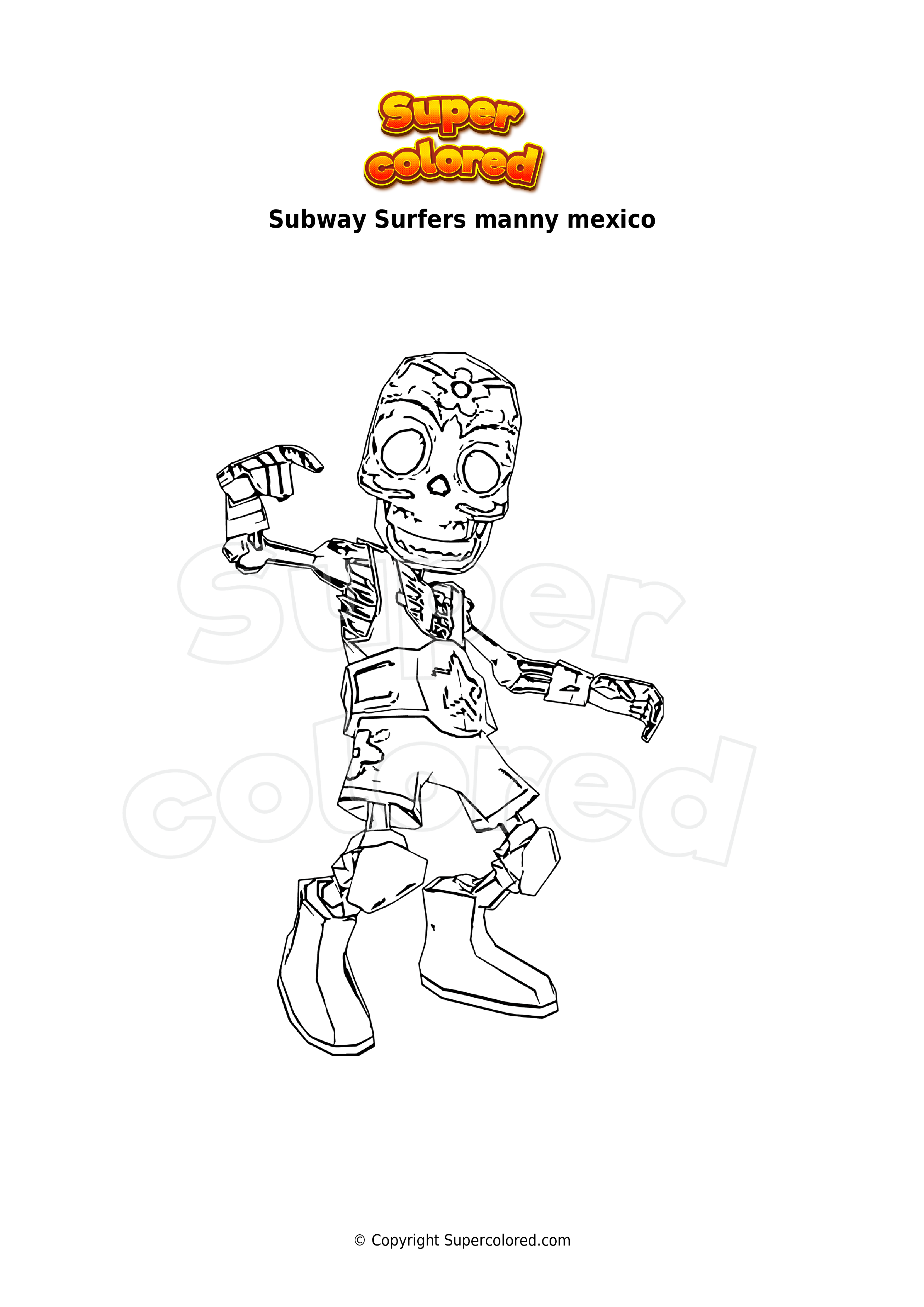 Coloring page Subway Surfers 2