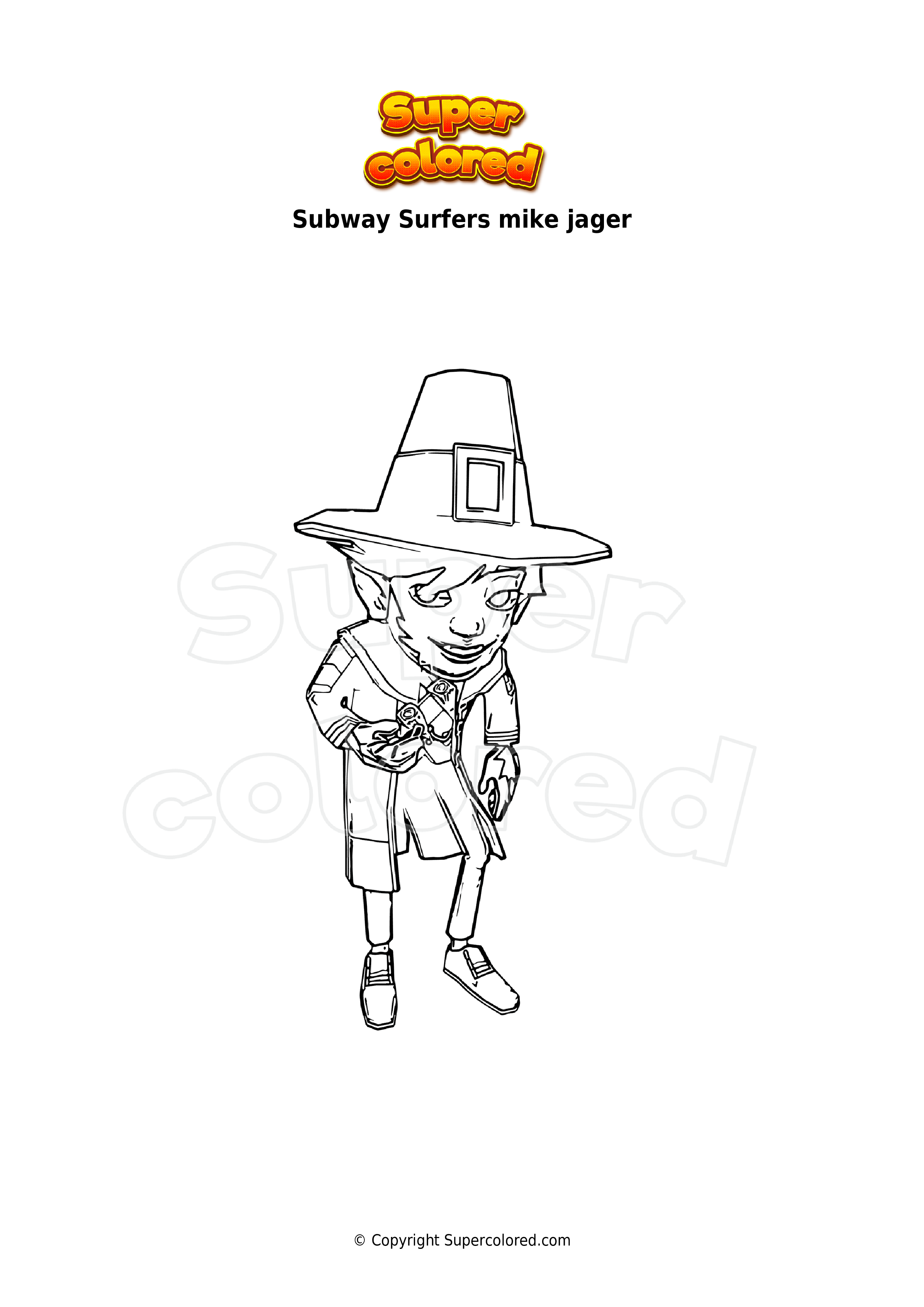 Coloring page Subway Surfers mike jager - Supercolored.com