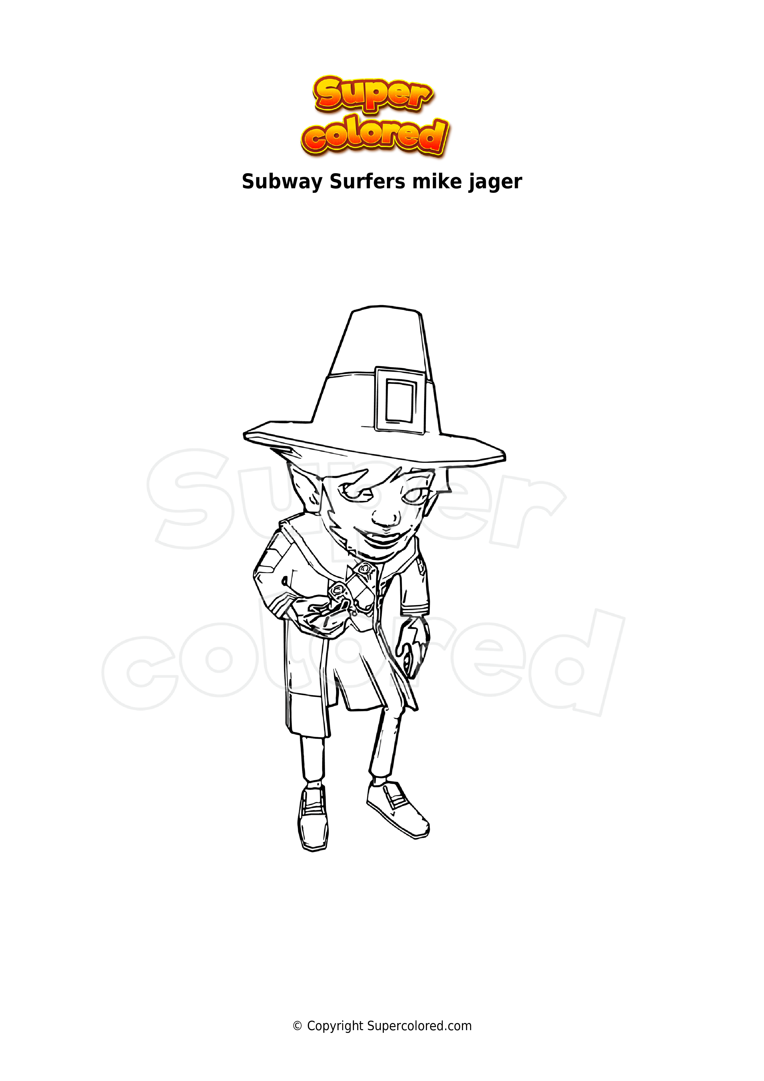 Subway Surfers Coloring Pages Printable for Free Download