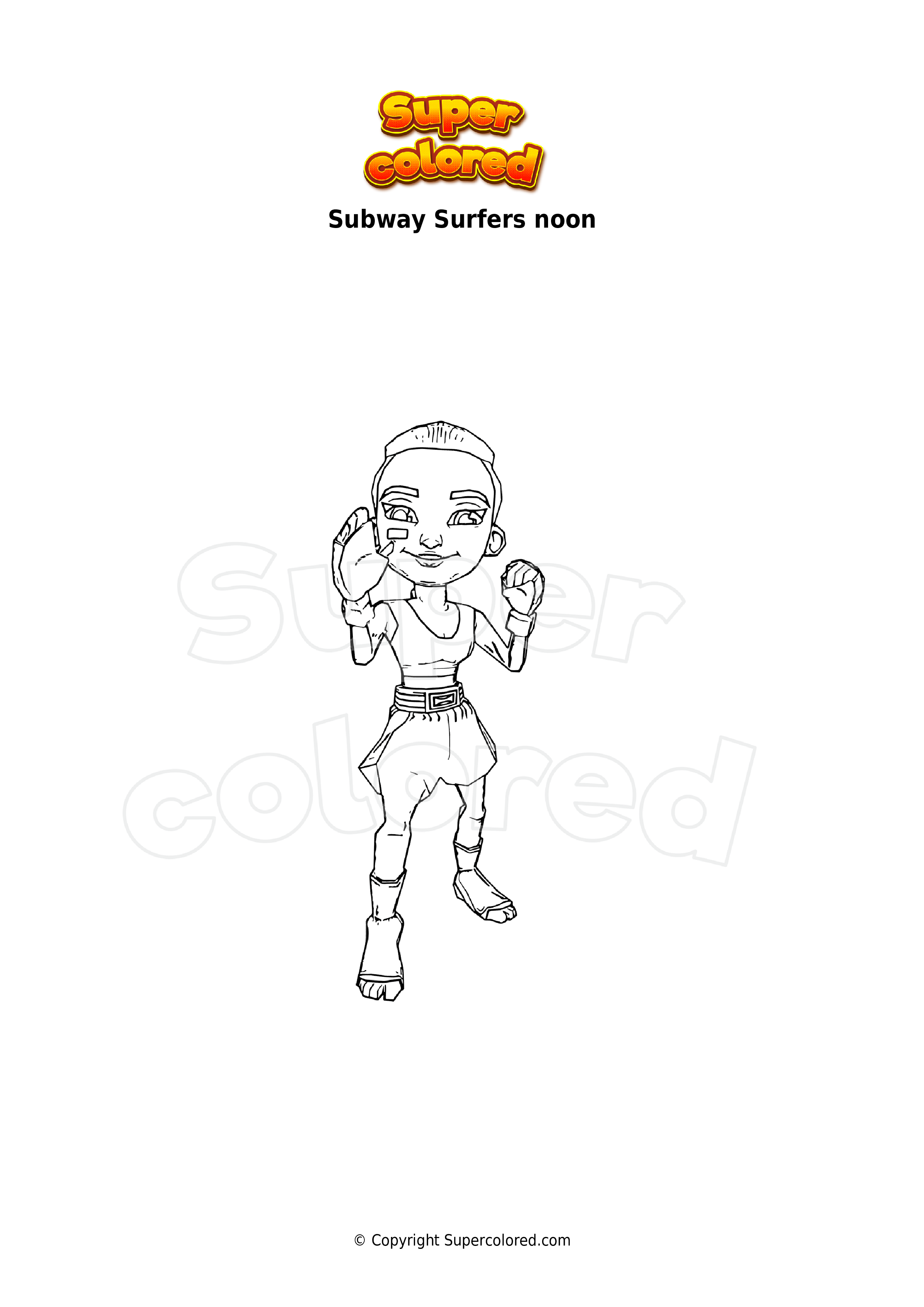 Coloring page Subway Surfers zuri 