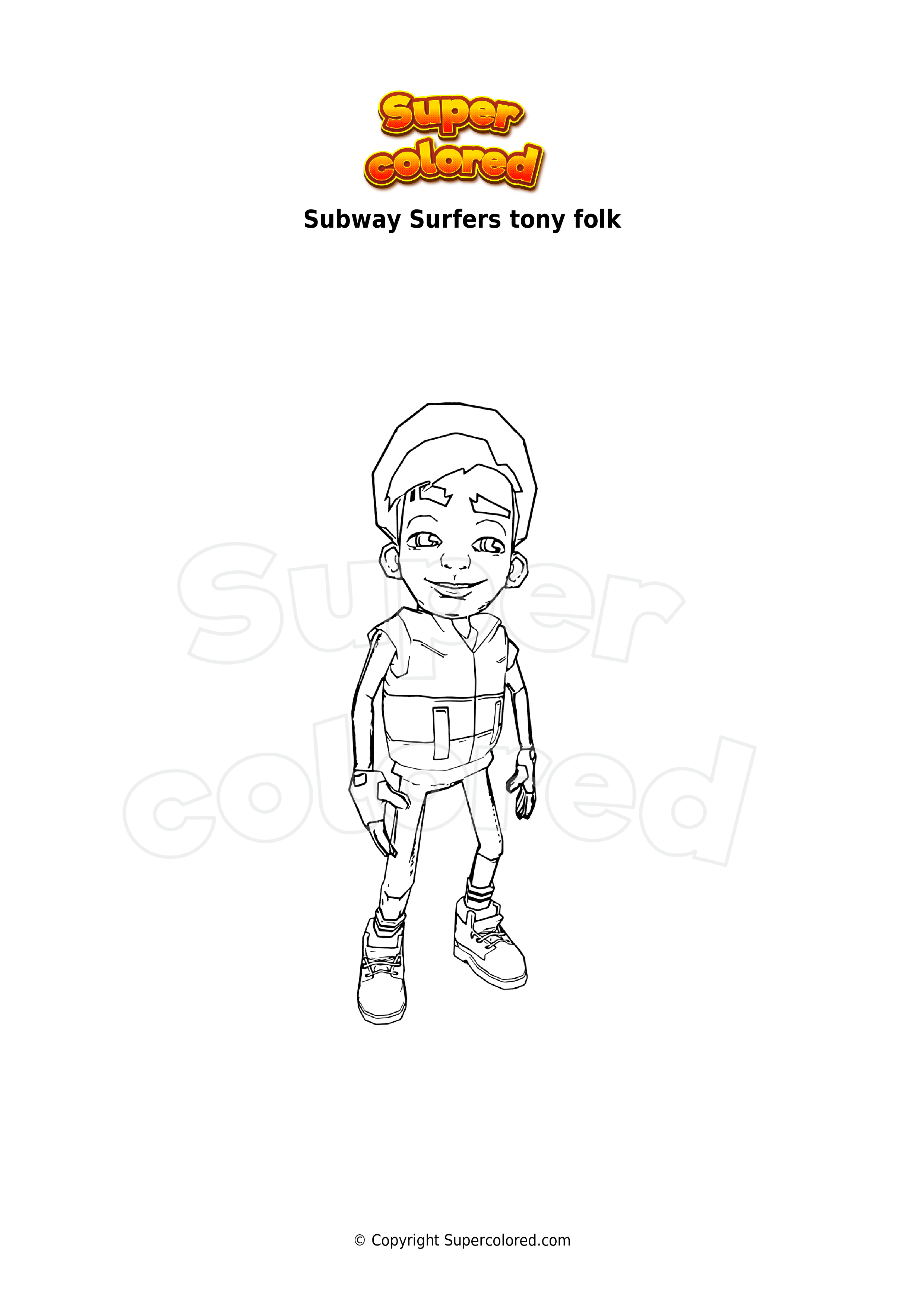 Coloring page Subway Surfers berlin zayn 