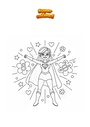 Coloring page Super woman March 8 Women's day