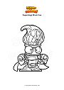 Coloring page Superzings Brush Lee