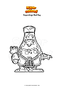 Coloring page Superzings Red Ray