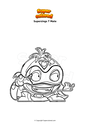 Coloring page Superzings T Mate