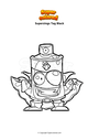 Coloring page Superzings Tag Black