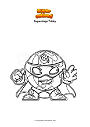 Coloring page Superzings Tricky