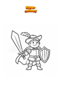 Coloring page Swordsman disguise