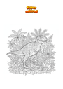 Coloring page T-Rex difficult