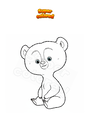 Coloring page The Brave Rebel Bear
