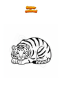 Coloring page Tiger crouching