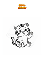 Coloring page Tiger cub