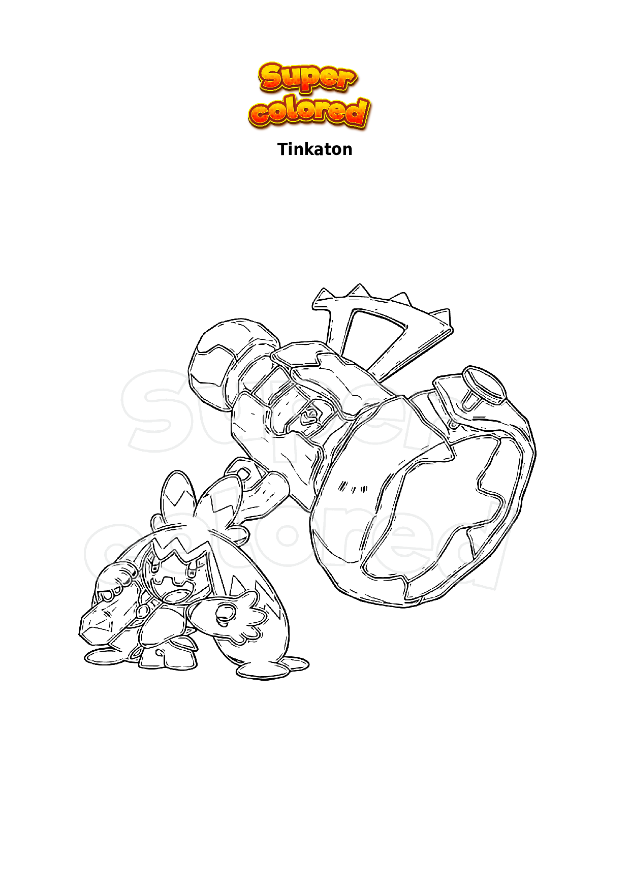 Printable Coloring Pages Tinkaton Pokemon Ready For Download